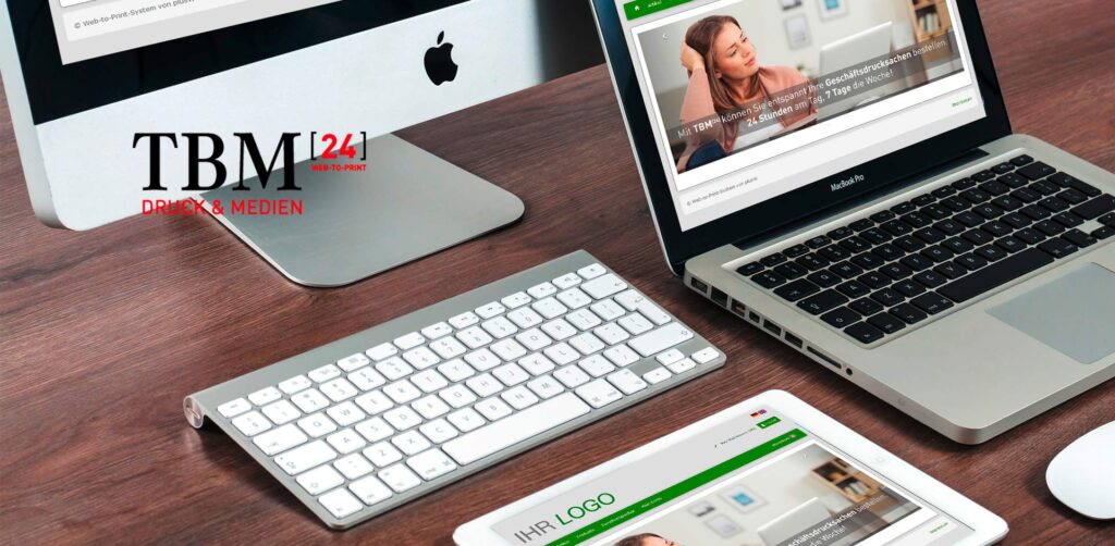 TBM24 Onlineshop auf Desktop