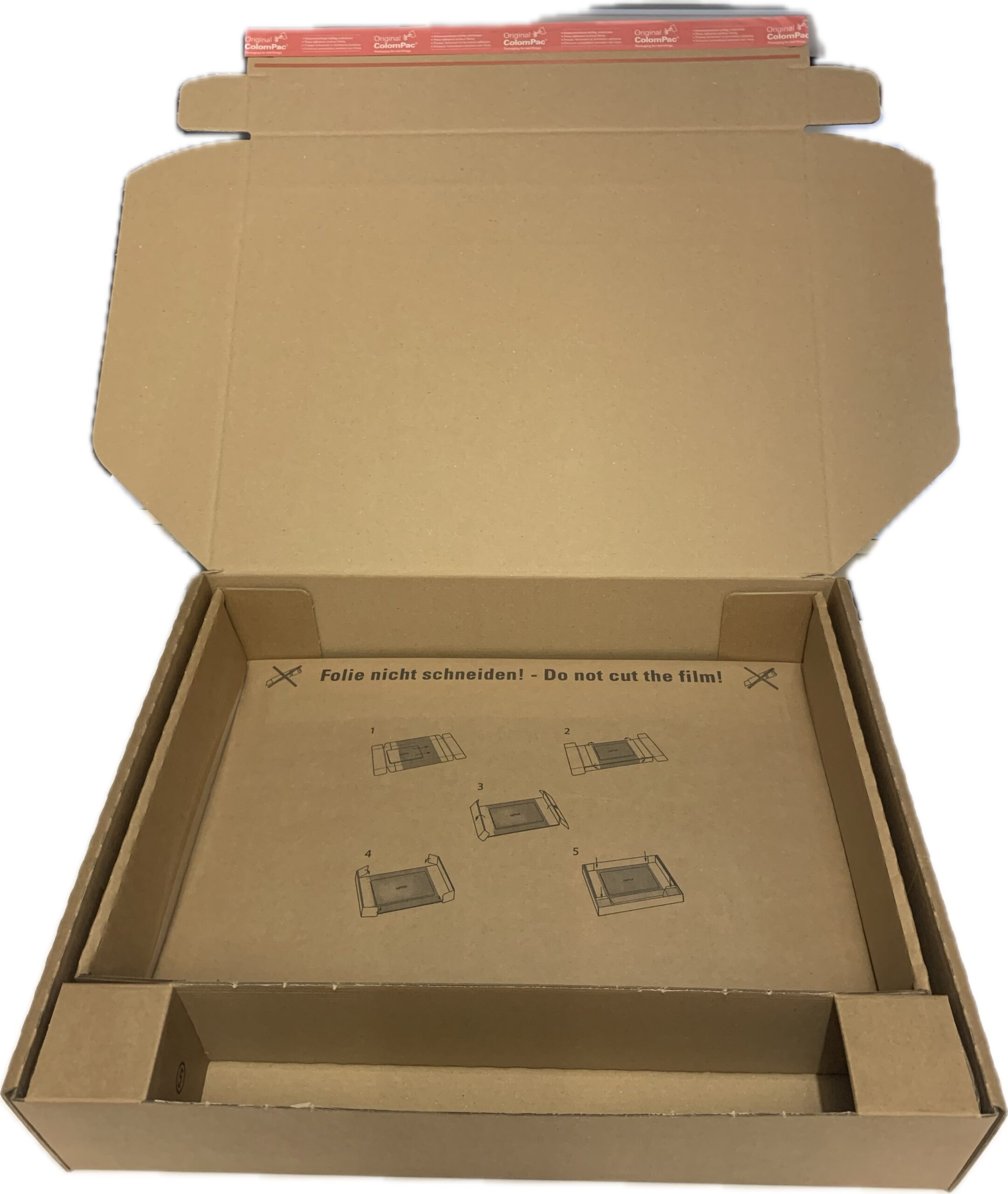 Versandkarton mit Laptopsicherung